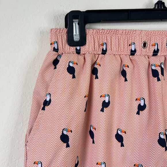 Mosmann Australia Board Shorts Mens Medium Swim Trunks Orange Toucan M - Picture 5 of 8